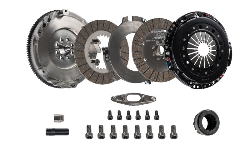 DKM Clutch BMW E9X 335i MS Organic Twin Disc Clutch Kit w/Flywheel (660 ft/lbs Torque)