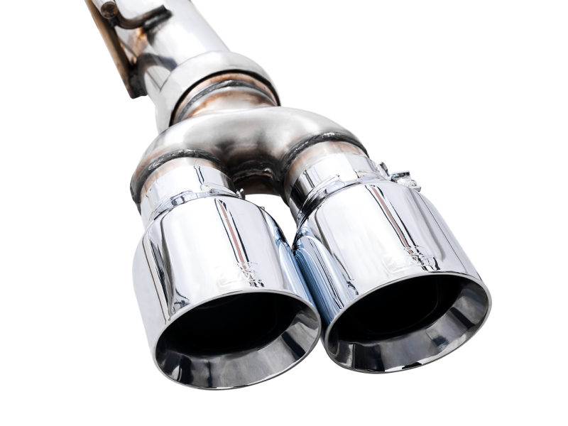 AWE Tuning 0FG Catback Split Rear Exit Quad Chrome Tips for 4th Gen GM 1500 5.3L 3015-42201