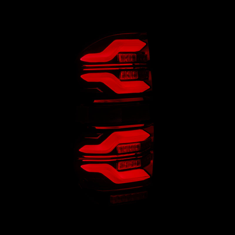 AlphaRex LUXX LED Taillights Black/Red for 14-21 Toyota Tundra 672050