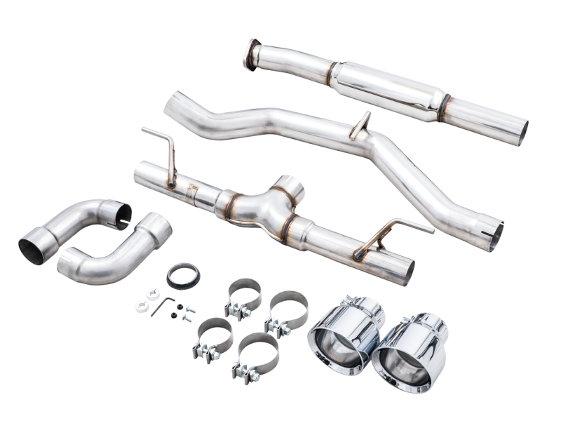 AWE Tuning Track Edition Cat-Back Exhaust Chrome Silver Tips for Subaru BRZ/Toyota GR86/86 3020-32279