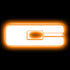 ORACLE Lighting Universal Illuminated Amber LED Letter Badges (Matte White Surface Finish) - C 3140-C-005