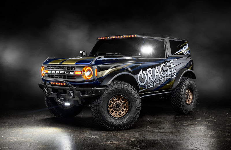 ORACLE Lighting Oculus Amber/White Switchback Bi-LED Projector Headlights for 2021+ Ford Bronco 5886-023