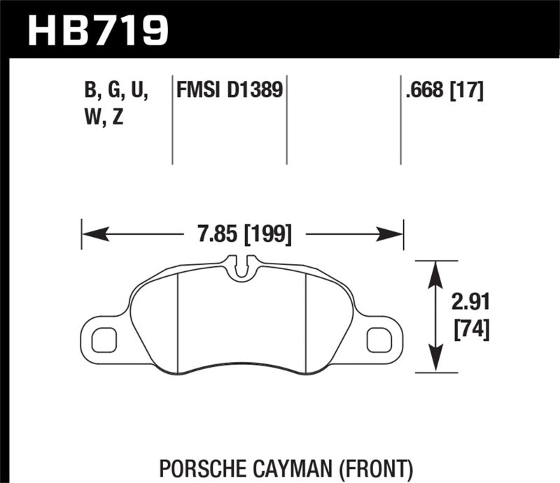 Hawk 13-16 Porsche 911 Front HPS 5.0 Brake Pads