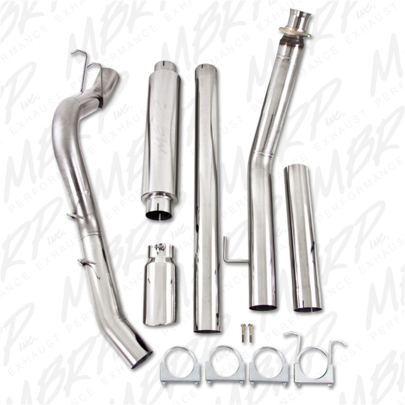 MBRP T409 4"Turbo Back Single Side(94-97Hanger HG6100 req.)For 94-02Dodge 2500/3500 Cummins S6100409