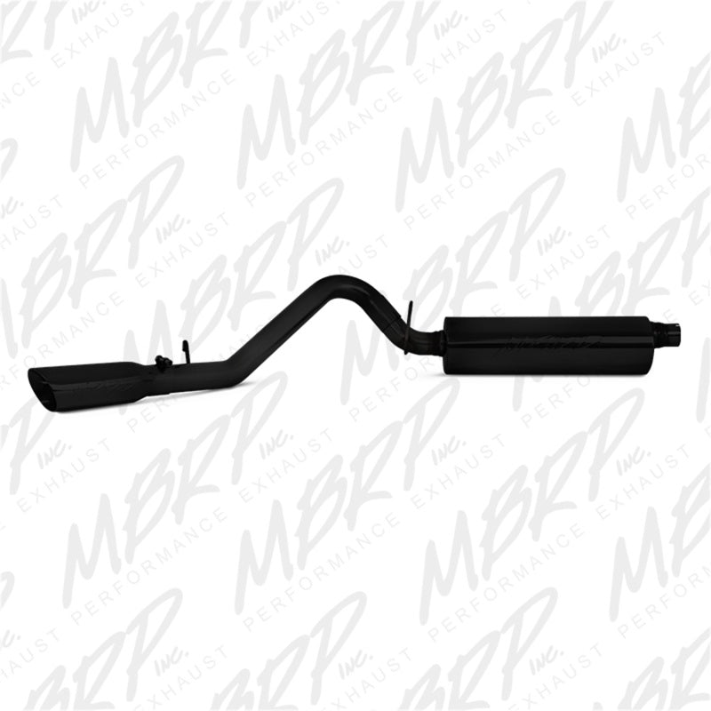 MBRP 2.5" Cat Back Single Side Black Coated Exhaust, STREET PROFILE For 97-99 Jeep Wrangler S5512BLK