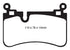 EBC 08-13 Mercedes-Benz C63 AMG (W204) 6.2 Redstuff Rear Brake Pads
