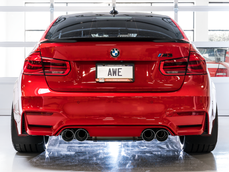 AWE Tuning SwitchPath Catback Exhaust - Chrome Silver Tips for BMW F8X M3/M4 3025-42070