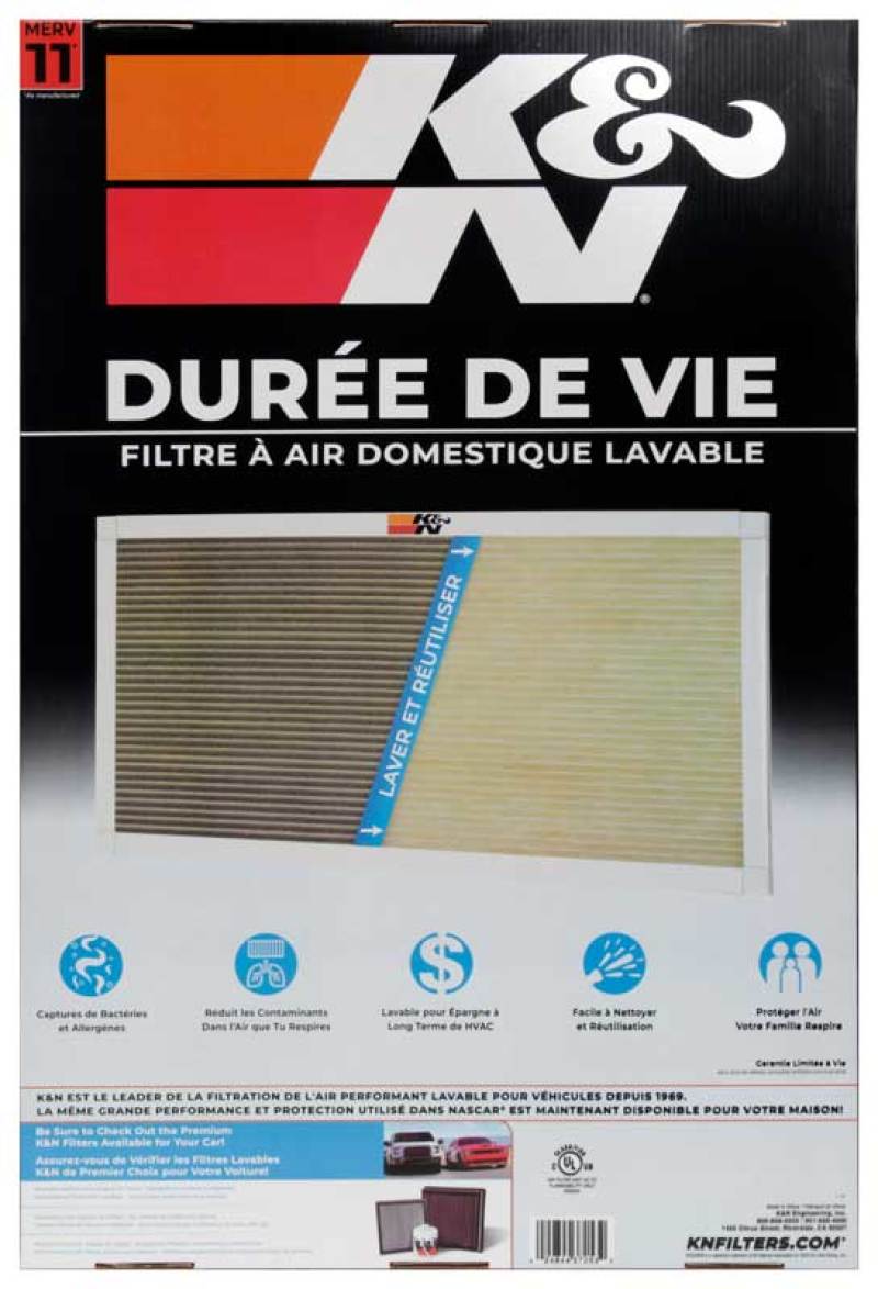 K&N HVAC Filter, Home Air Filter - 20 x 30 x 1, MERV 11 HVC-12030