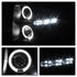 Spyder Chevy Silverado 1500/2500 07-13 Projector Headlights LED Halo LED Blk Smke PRO-YD-CS07-HL-BSM