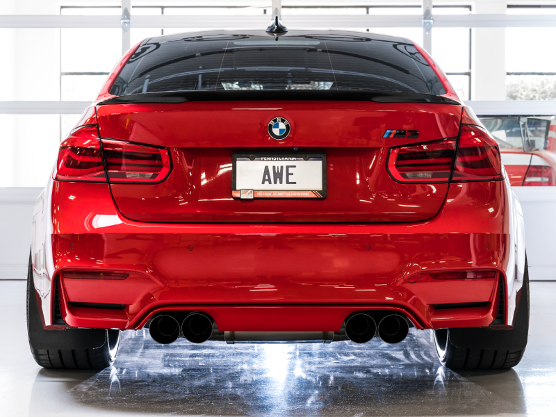 AWE Tuning Track Edition Catback Exhaust - Chrome Silver Tips for BMW F8X M3/M4 3020-42082