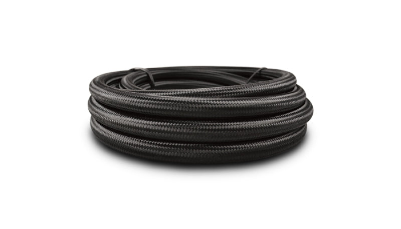 Vibrant -4 AN Black Nylon Braided Flex Hose (20 foot roll)