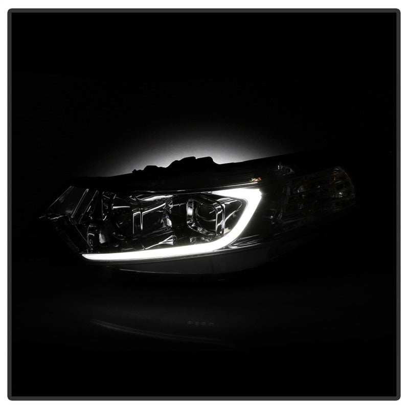 xTune 09-14 Acura TSX Projector Headlights - Light Bar DRL - Chrome (PRO-JH-ATSX09-LB-C)