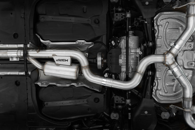 MBRP Valve Delete Exhaust 3" Cat-Back Quad Rear 22 Volkswagon Golf R MK8 w/ Carbon Fiber S46123CF