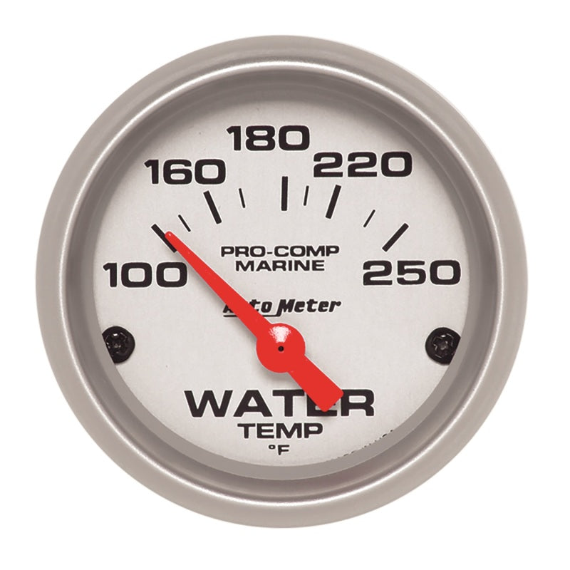 Autometer 100-200°F Air-Core Electric Marine Silver 2-1/6