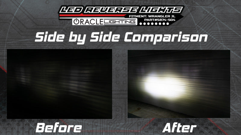 ORACLE Lighting Rear Bumper LED Reverse Lights for Jeep Wrangler JL - 6000K 5874-504