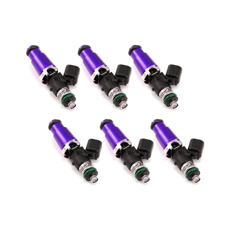 Injector Dynamics 1340cc Injectors - 60mm Length - 14mm Purple Top - 14mm Lower O-Ring (Set of 6)