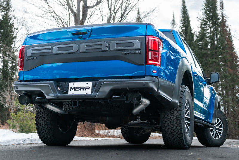 MBRP Dual Rear Exit T409 3"Resonator Back Exhaust For 17-20 Ford F-150 Raptor 3.5L EcoBoost S5264409