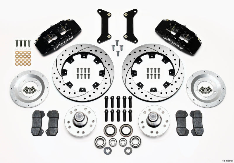 Wilwood Dynapro 6 Front Hub Kit 12.19in Drilled 79-87 GM G Body