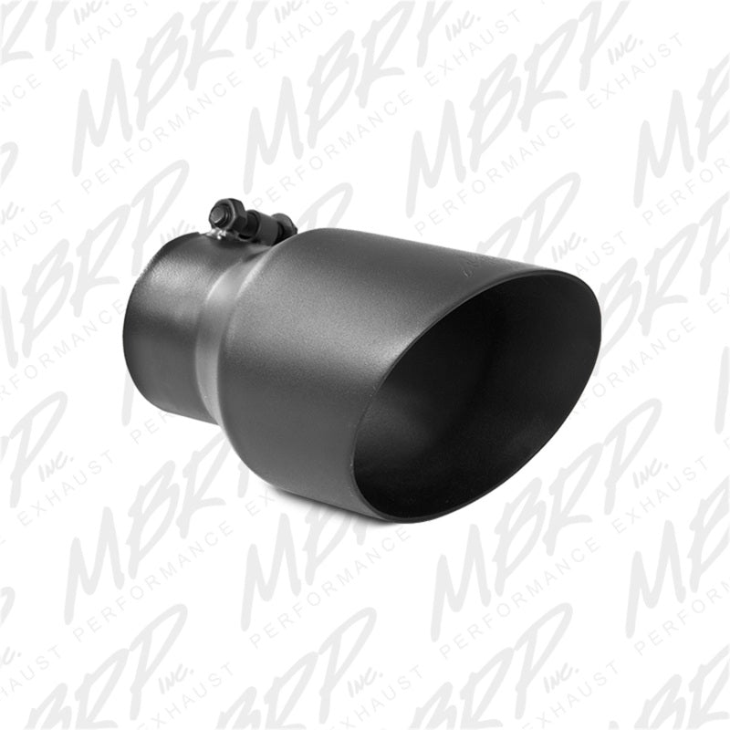 MBRP Universal 4.5" OD 3" Inlet 8" Length Dual Walled Angled Black Exhaust Tip - T5151BLK