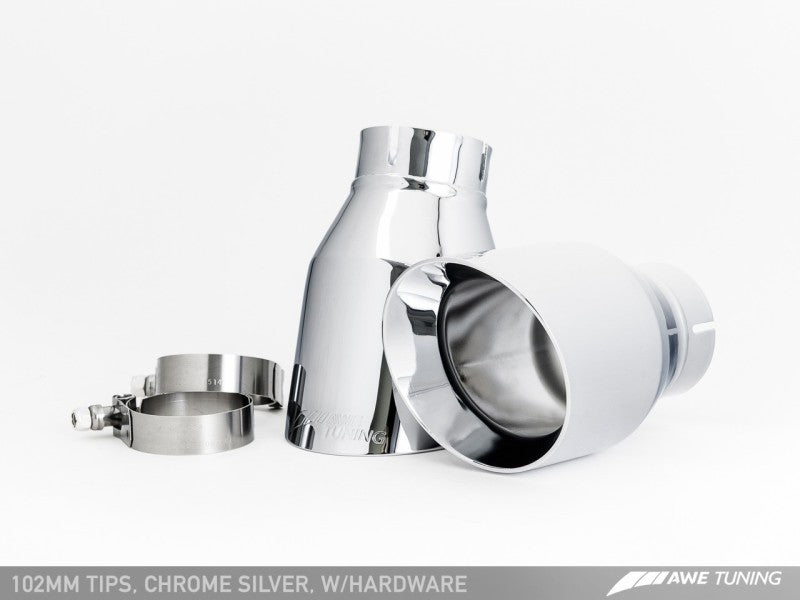 AWE Tuning Touring Edition Exhaust for Audi C7 A6 3.0T - Dual Outlet, Chrome Silver Tips 3015-32048