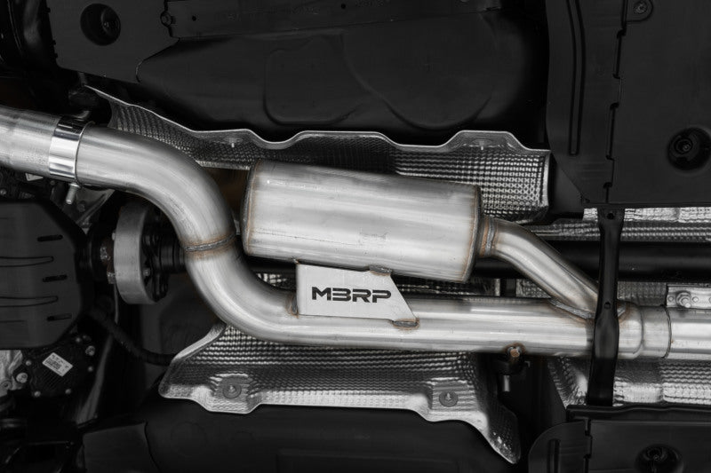 MBRP Quad Rear Exit, Carbon Fiber Tips 2022 Volkswagon Golf R MK8 T304 3