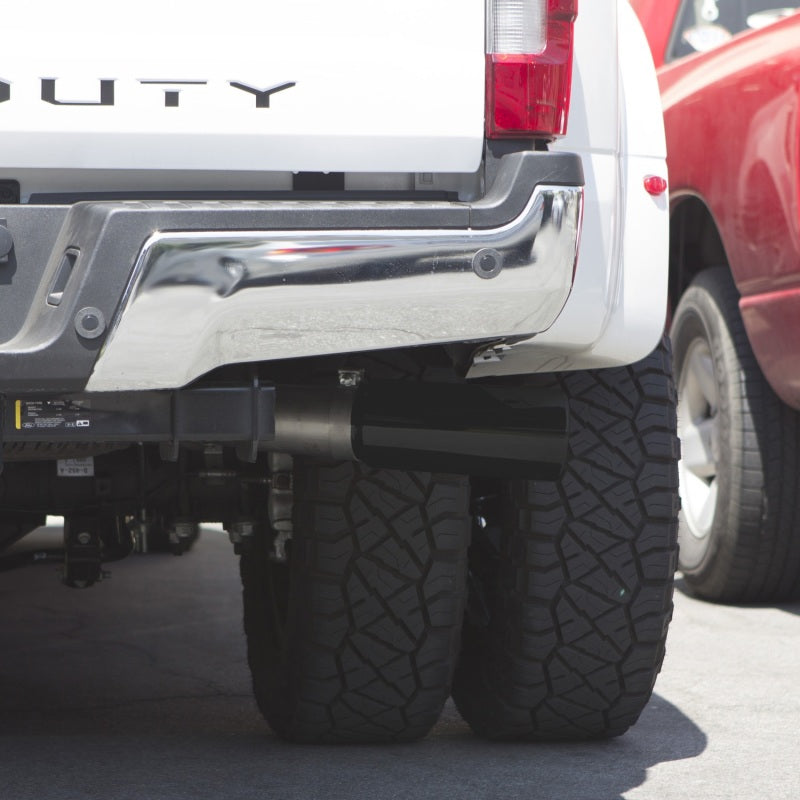 Banks Power Monster Exhaust System - Single Exit 17-19 Ford 6.7L F250-350-450 w/ Black Tip 49794-B