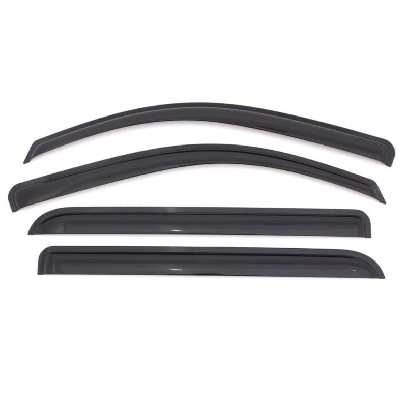 AVS 15-18 Ford F-150 Supercrew Ventvisor Outside Mount Window Deflectors 4pc - Smoke