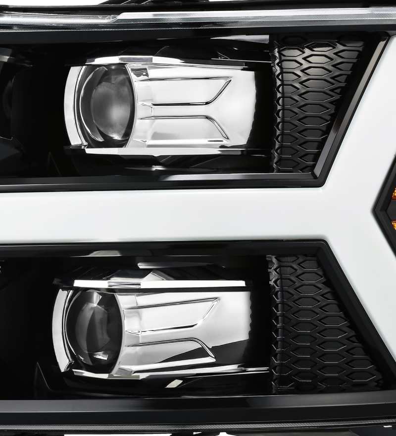 AlphaRex LUXX LED Projector Headlights Plank Style Jet Black for 07-13 Chevy 1500 880223