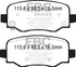 EBC 15+ Fiat 500X 1.4 Turbo Greenstuff Rear Brake Pads