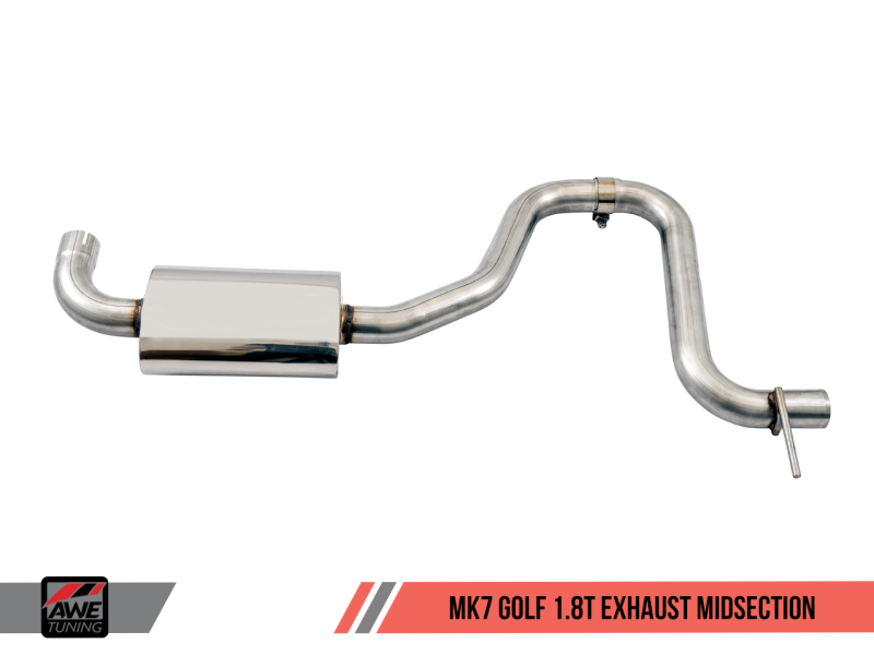 AWE Tuning Track Edition Exhaust w/Diamond Black Tips (90mm) for VW MK7 Golf 1.8T 3020-23022