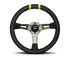 Momo MODDRIFT Steering Wheel 330 mm - Black Suede/Anth Spokes/2 Stripes