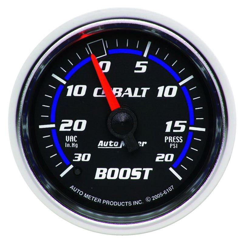 Autometer Cobalt 2-1/16" 30 IN HG/20 PSI mechanical Boost/Vacuum Gauge - 6107