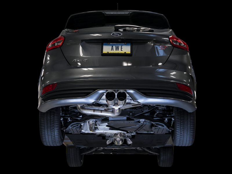 AWE Tuning Track Edition Cat-back Exhaust - Chrome Silver Tips for Ford Focus ST 3020-32034