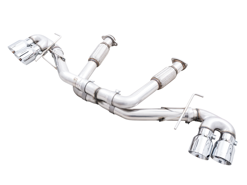 AWE Tuning Track Edition Exhaust - Quad Chrome Silver Tips for 20 Chevrolet Corvette (C8) 3020-42080