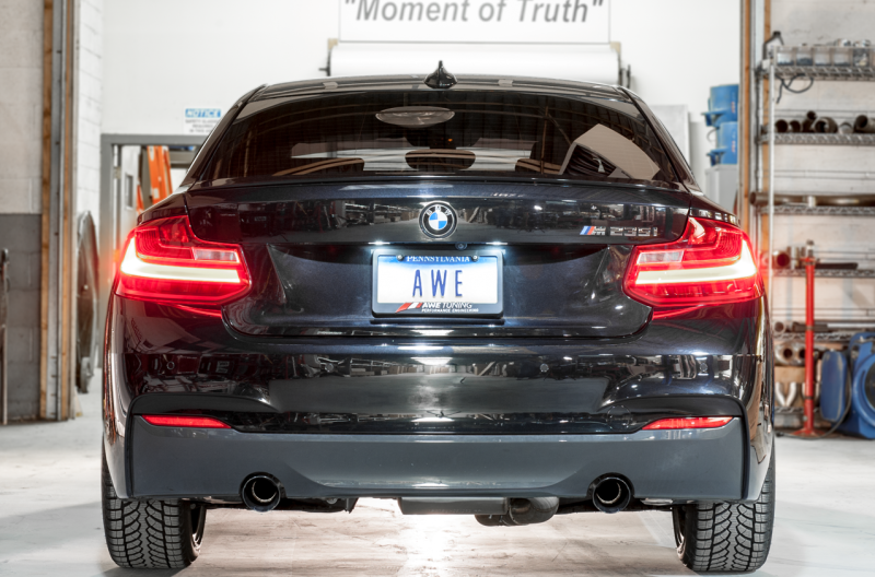 AWE Tuning Touring Edition Axle-back Exhaust for BMWF22 M235i/M240i-102mmDiamond Black Tips 3010-33034