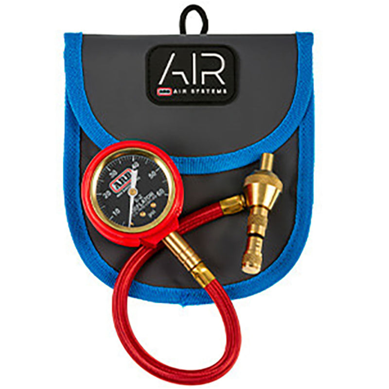 ARB E-Z Deflator Kit, Tire Deflator, Psi Gauge (Brass), Canvas Pouch ARB505