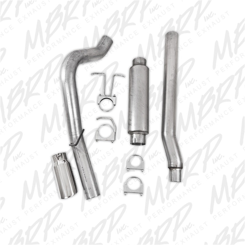 MBRP Single Side 4" Resonator Back AL Exhaust System For 11-16 Ford F-250/350/450 6.2L V8 S5246AL