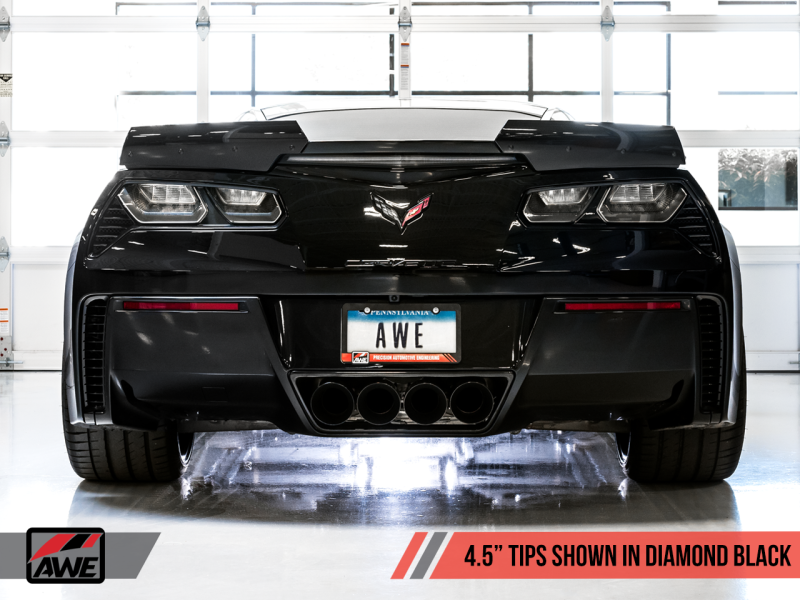 AWE Tuning Touring Edition Axle-Back Exhaust w/Black Tips for Chevy Corvette C7 Z06/ZR1 T 3015-43143