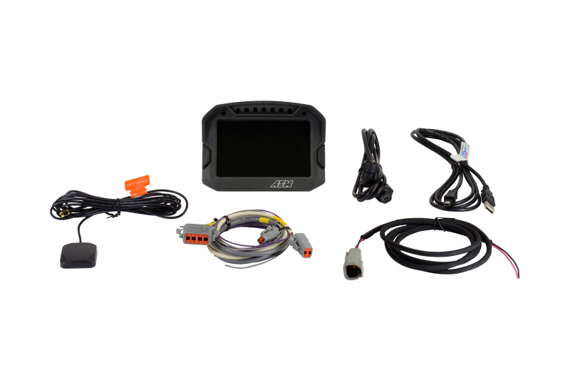 AEM CD-5LG Carbon Logging Digital Dash Display w/ Internal 10Hz GPS & Antenna - 30-5603