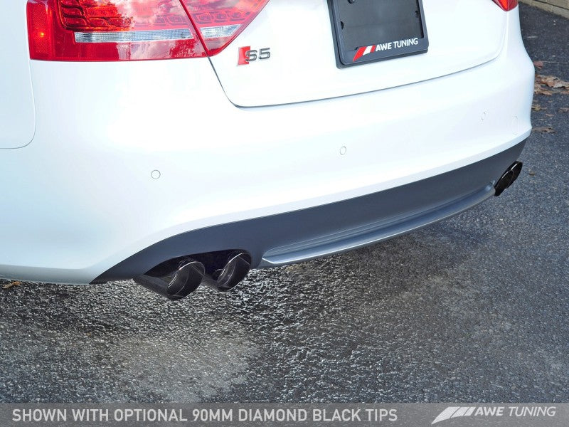 AWE Tuning Touring Edition Exhaust System Diamond Black Tips (90mm) for Audi B8.5 S5 3.0T 3015-43030