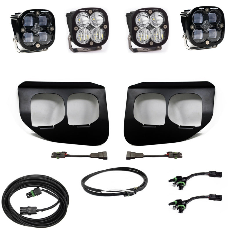 Baja Designs Squadron SAE/Sport Fog Pocket Light Kit Clear w/Upfitter Ford 20-22 Super Duty 447738UP