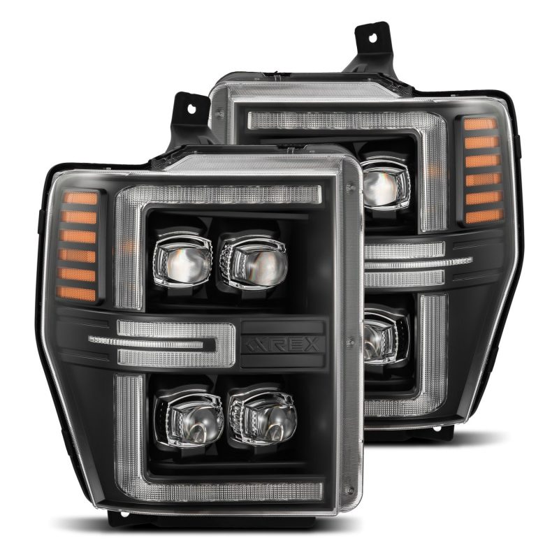 AlphaRex NOVA-Series LED Projector Headlights Black for 08-10 Ford F250-550 880310