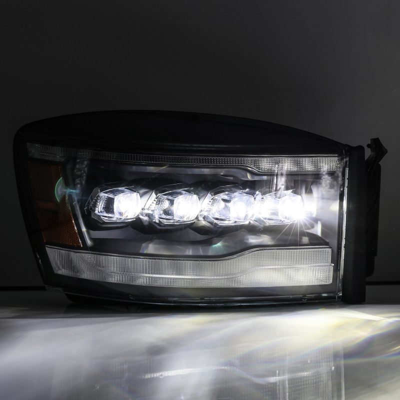 AlphaRex NOVA LED Projector Headlights Plank Style Alpha Black for 06-08 Ram 1500HD 880538