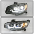 Spyder Honda Civic 16-18 2DR/4DR/Hatchback Headlight Black PRO-YD-HC16PL-SEQ-BK