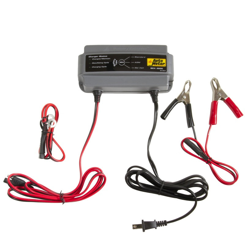 Autometer Battery Charger/Maintainer/Extender 12V/3A - BEX-3000