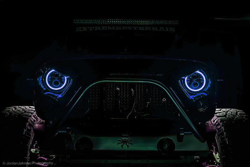ORACLE Lighting High Powered LED Headlights 7in (Black Bezel) - ColorSHIFT w/No Controller 5769-334