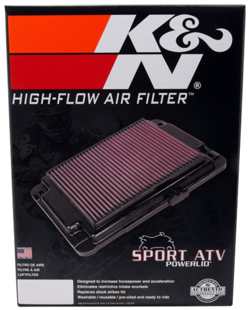 K&N Powerlid Air Box Cover, Air Filter for 06-09 & 12-13 Honda TRX450ER / 06-09 TRX450R HA-4506-T