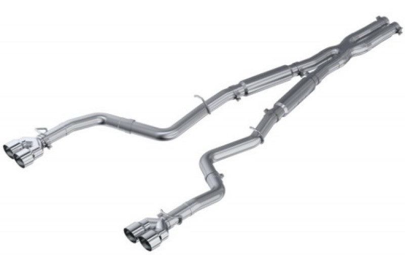 MBRP 3"Dual Rear Cat-back AL Steel Quad Tips (Street) For 15-16 Dodge Challenger 5.7L HEMI S7115AL