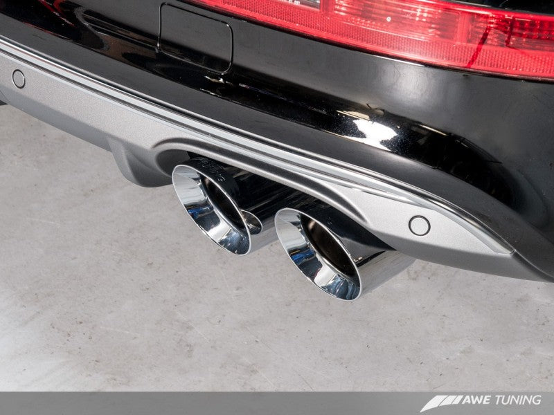 AWE Tuning Touring Edition Exhaust - Quad Outlet Chrome Silver Tips for Audi 8R SQ5 3015-42052