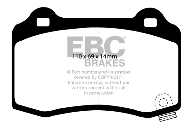 EBC 15+ Cadillac CTS 3.6 Twin Turbo Ultimax2 Rear Brake Pads